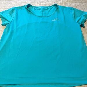 Under Armour Size L Turquoise Workout Shirt